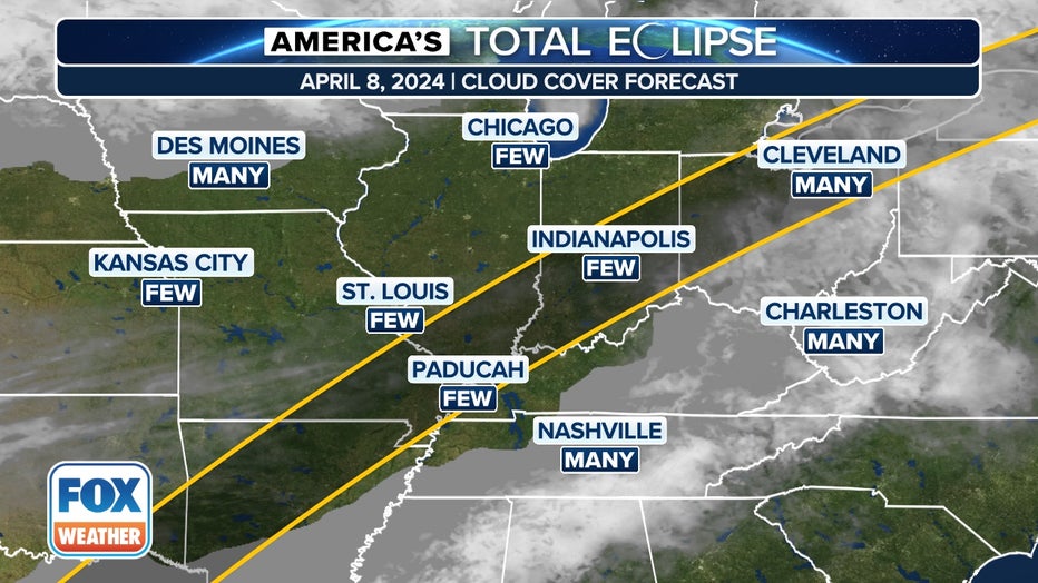 Solar eclipse forecast Who has best chance for clear skies on April 8th