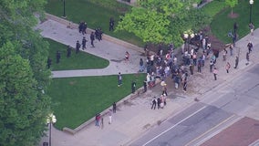 University of Michigan protesters pepper sprayed as police break up pro-Palestine encampment