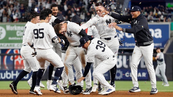 Stanton and Rizzo help Yankees rally in 9th inning for 2-1 victory over Tigers