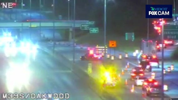 NB M-39 in Allen Park reopens after 2 crashes