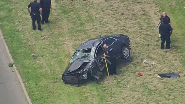 Driver fleeing police stop crashes at high speed on Outer Drive, flipping 10 times
