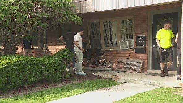 Police: Suspected distracted driver crashes into Royal Oak apartment complex