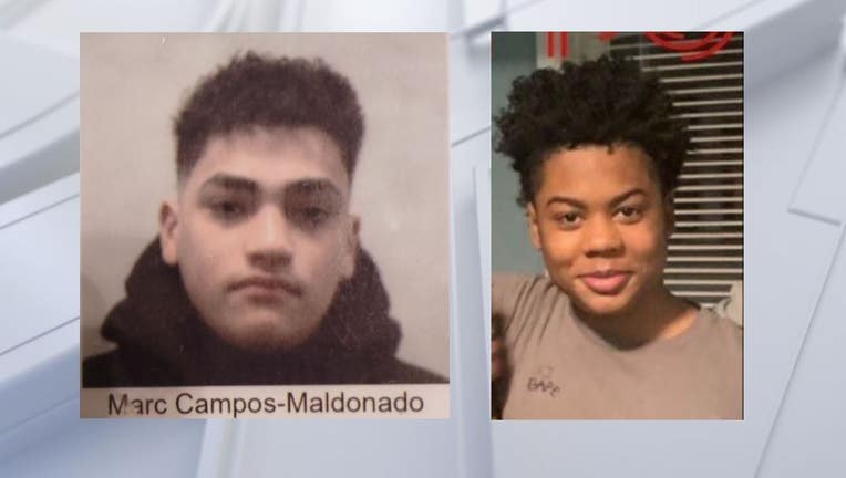 From left: Marc Anthony Campos-Maldonado, 16, and Kamarion Amir Johnson, 15.