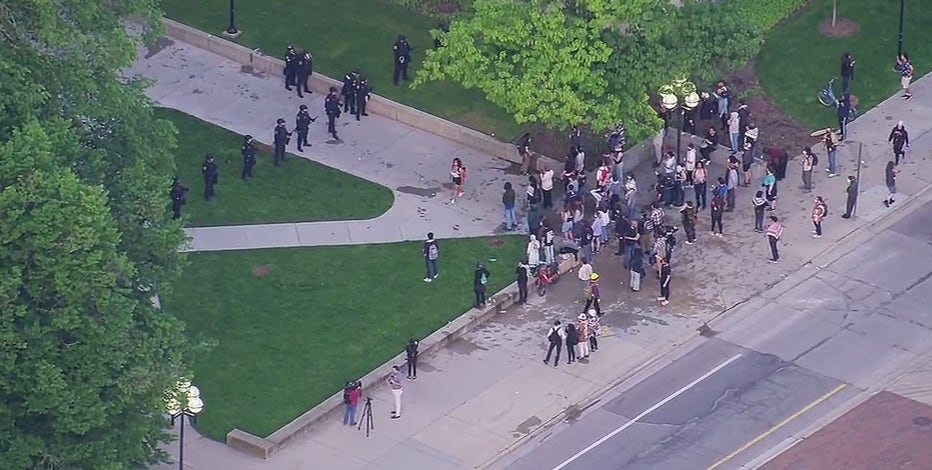 University of Michigan protesters pepper sprayed as police break up pro-Palestine encampment