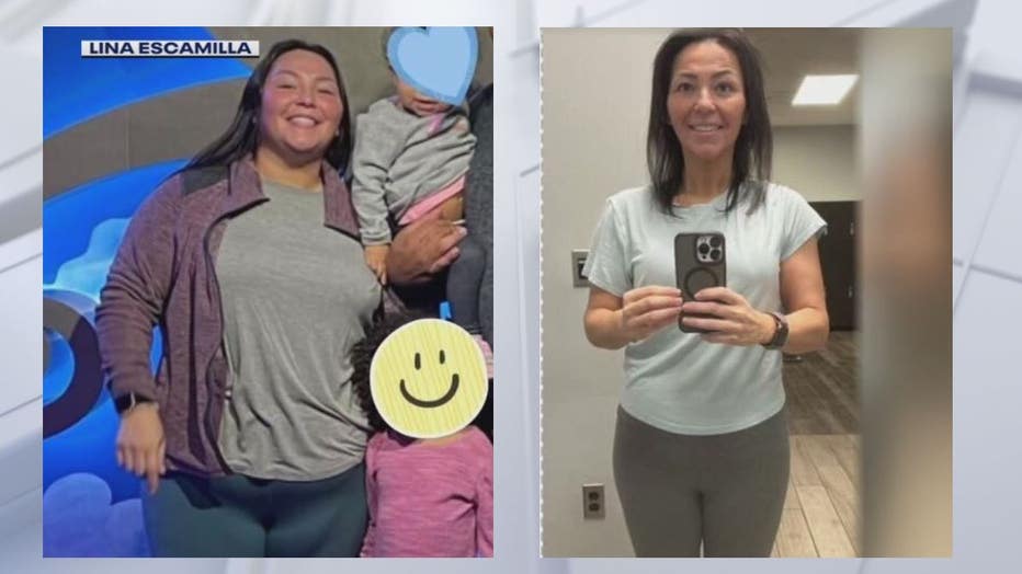 Lina Escamilla shared photos before and after from her weight loss journey.