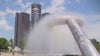 Iconic Hart Plaza fountain in downtown Detroit turned back on