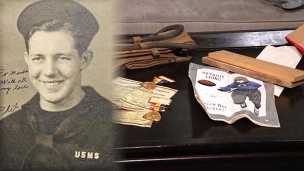 Old Lions game program, munitions, and medals; WWII vet's forgotten memorabilia returned to family