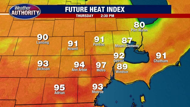 Metro Detroit weather: More heat, more thunderstorms Thursday