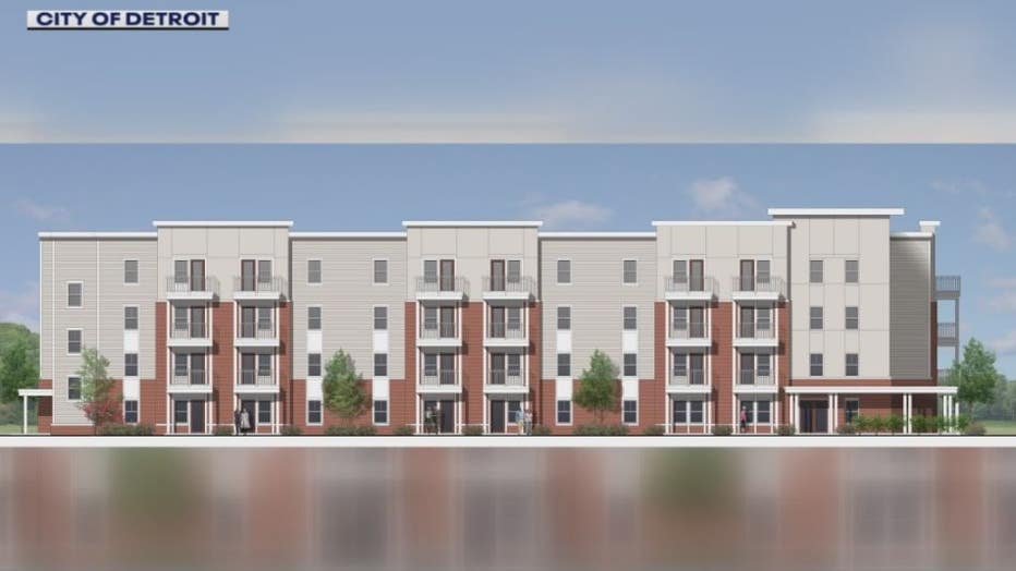Artist mock-up of the eventual Dr. Violet T. Lewis Village.