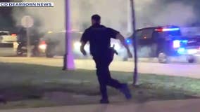 Dearborn police officers injured after M-80 firework thrown at them