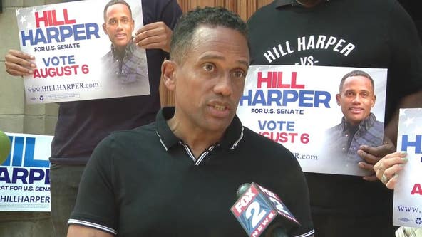 Actor Hill Harper holds court in Detroit campaign stop in race for Senate seat