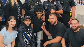 Officer Mohamed Said's 7-year-old brother escorted by police on first day of school