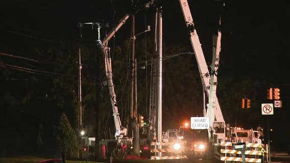 Storm aftermath: Trail of toppled power poles left from Tuesday's wake in Rochester Hills