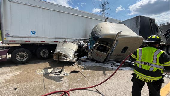 Crash involving 4 semi-trucks closes I-94 at Michigan Ave in Dearborn