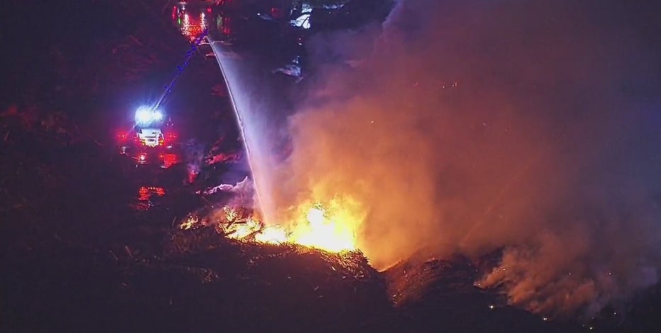 Detroit mulch fire could burn for several days, firefighters say