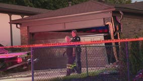 Elderly driver crashes through garage, hits man in Canton backyard