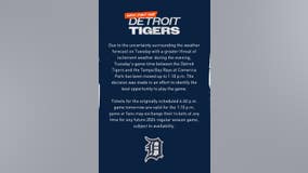 Tigers move up start time with Rays Tuesday due to forecast