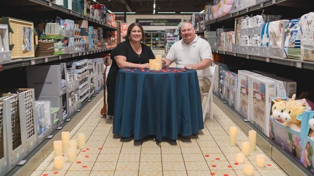 Clawson Aldi throws surprise engagement dinner for couple who visited store on first date