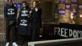 Kamala Harris hits Detroit campaign trail with Charlamagne tha God interview, voter watch party