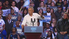 Obama rallies voters for Kamala Harris in Detroit before packed Huntington Place