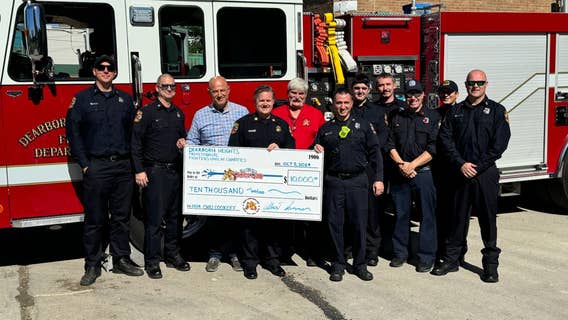 Dearborn Heights Firefighters donate $10,000 to childhood burn victim camp