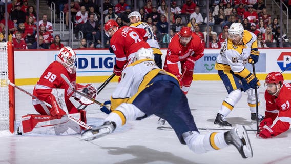 Cam Talbot has 41 saves in 32nd career shutout as Red Wings beat Predators 3-0