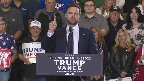 JD Vance stumps in Michigan for campaign event in Auburn Hills