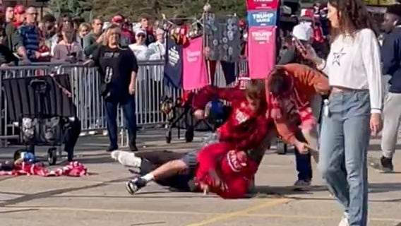 Brawl breaks out before Donald Trump's Saginaw Valley State rally