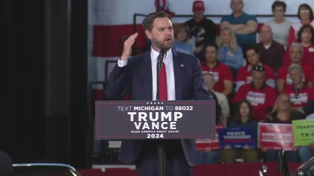 JD Vance campaigns in Michigan with 1 week left until election