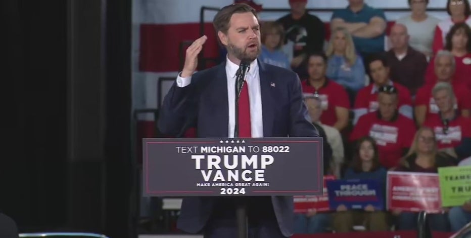 JD Vance campaigning at Detroit's Eastern Market today