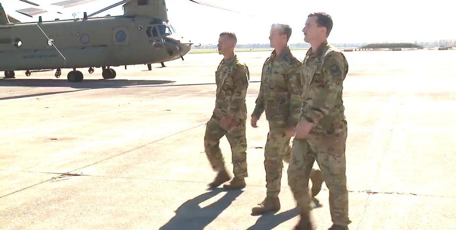 Michigan Army National Guard members talk about their hurricane relief effort missions in Florida