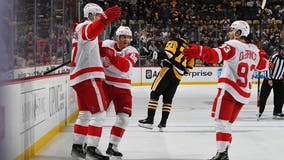 Edvinsson’s OT winner powers Red Wings past Penguins 3-2