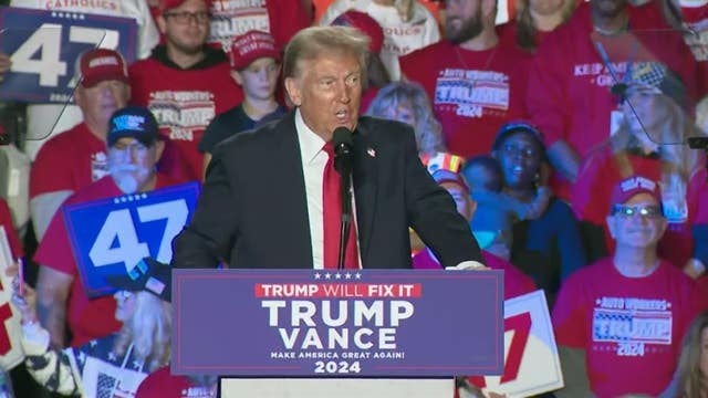 Watch: Trump campaigns in Warren Friday in final days of 2024 election