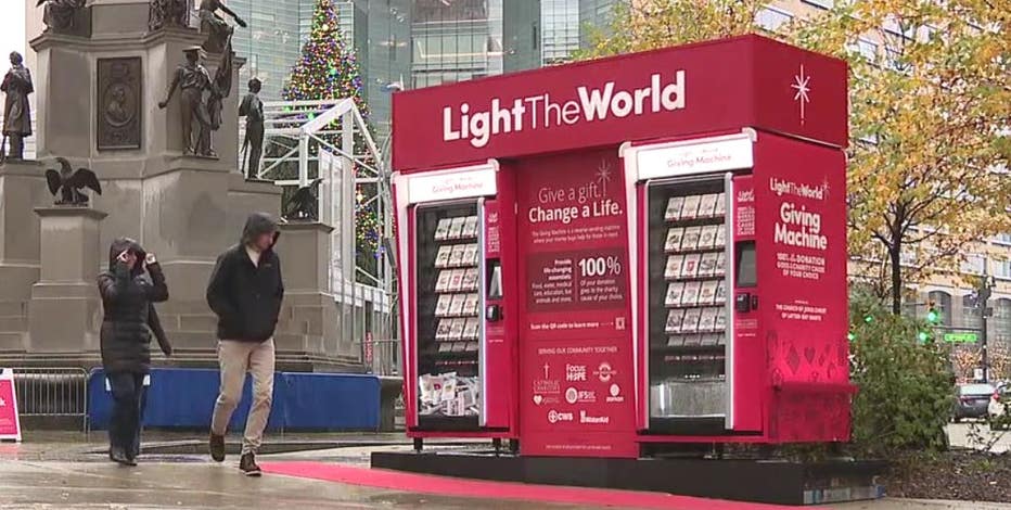 The Giving Machine comes to Detroit, sending donations to those in need