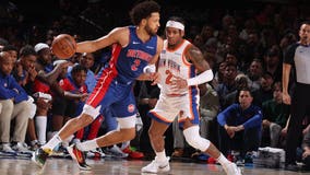 Cunningham has a triple-double to lead the Pistons to a 120-111 victory over the Knicks