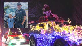 Warren first responders hold Christmas parade for 7-year-old son of injured officer