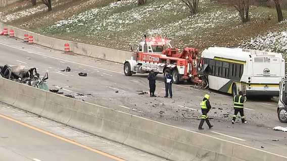 1 dead after crash on Lodge Freeway involving bus