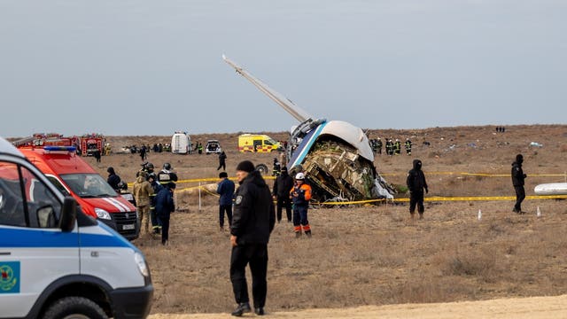 Kazakhstan officials say 38 people have died after an Azerbaijani airliner crashed near the city of Aktau