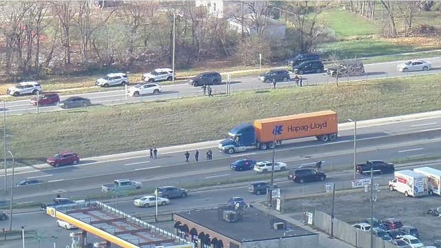 Pedestrian eluding Detroit police killed in crash on Southfield freeway at Joy Road