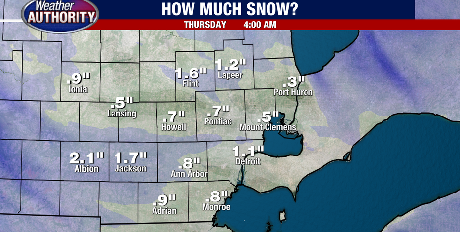 Southeast Michigan snow expected later this week - how much we could get