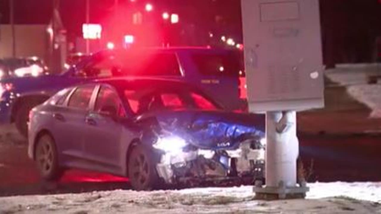 Police search for driver after baby left at Detroit crash