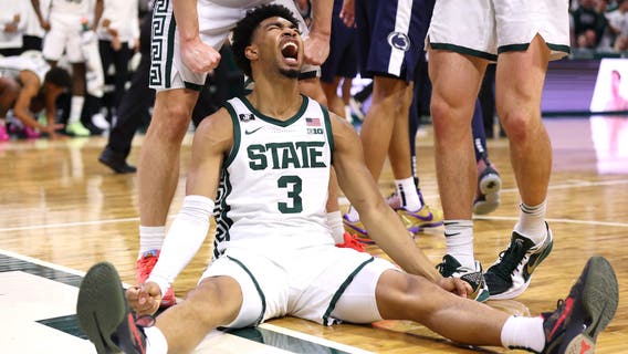 No. 12 Michigan St beats Penn St 90-85 for 1st 10-game winning streak since 2019 Final Four season