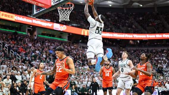 No. 12 Michigan State rallies and holds on to beat No. 19 Illinois 80-78 for 11th straight win