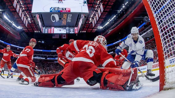 Talbot stops 28 shots as Red Wings beat Lightning 2-0