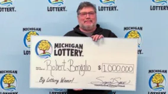 Man wins $1 million Powerball prize after buying Michigan Lottery ticket weekly for 10 years