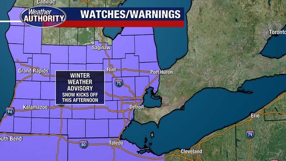 Winter Weather Advisory: Several inches expected Friday into Saturday in Southeast Michigan