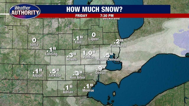 Metro Detroit weather: Rain transitions to a snowy mix later, making for a slick drive