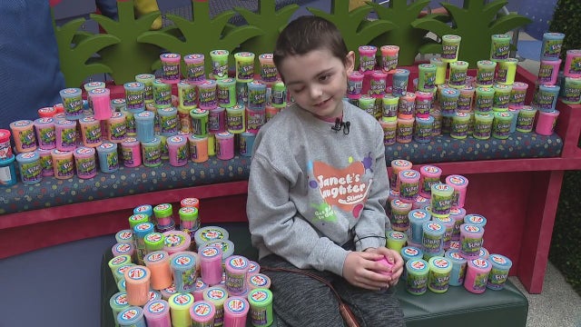 8-year-old Splashpad shooting survivor donates slime that restored his laugh