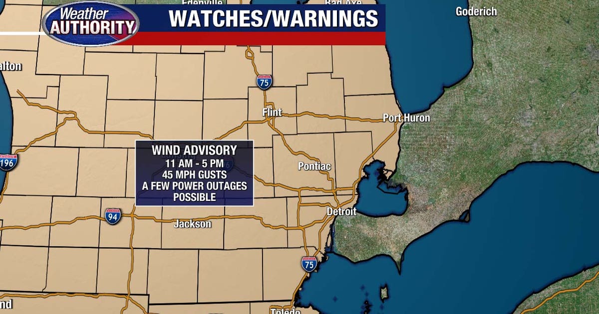 Metro Detroit weather: Wind Advisory Friday, headed into colder weekend ...