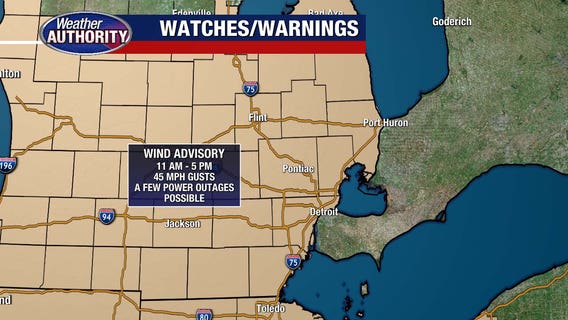 Metro Detroit weather: Wind Advisory Friday, headed into colder weekend